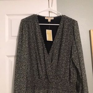 Michael Kors Long-Sleeved Floral Dress